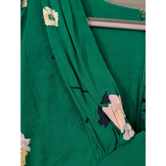 Women's Free People Green Floral Mini Dress Size 0 - Picture 5 of 11